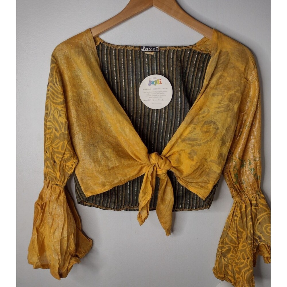 Jayli Top Size Small Tie Bell Sleeve Boho Hippie Festival Fairy Grunge NWT